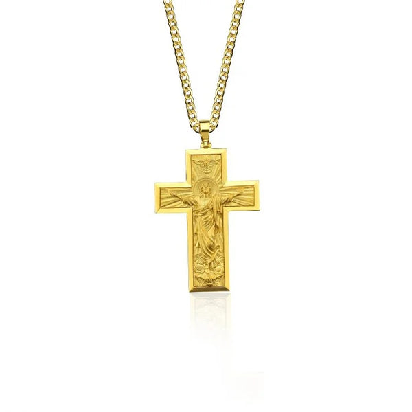 Ascension Jesus Cross Necklace