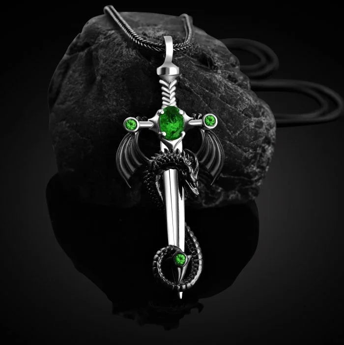 Dragon Sword with Gemstone Necklace
