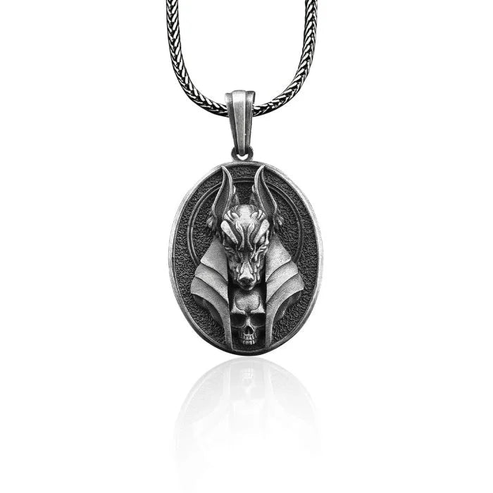 Anubis and Skull Necklace
