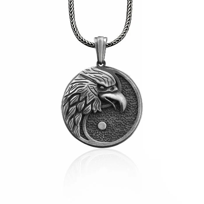 Eagle on the Yin and Yang Necklace
