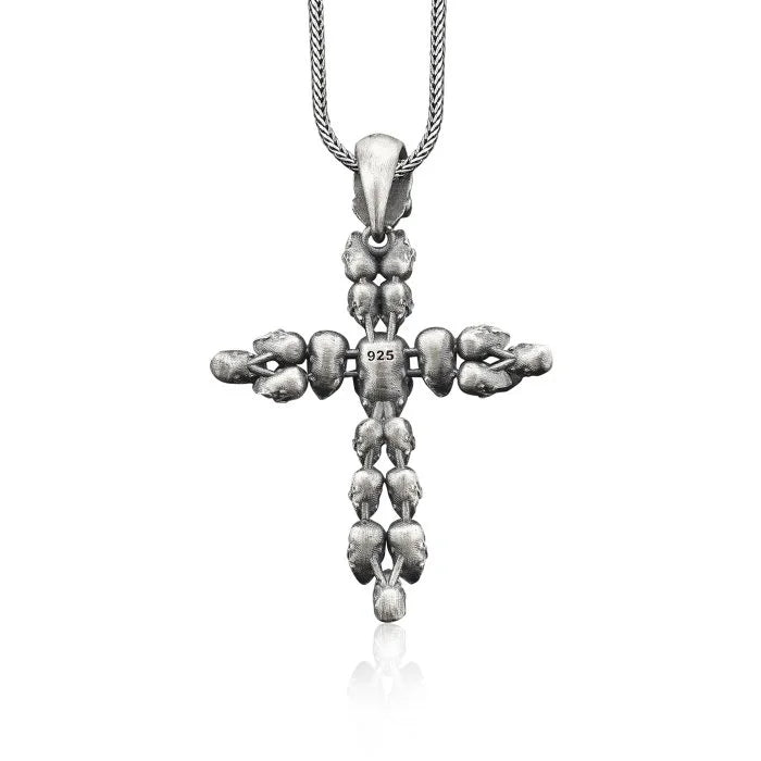 Cross with Skull Motif Necklace