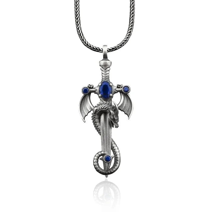 Dragon Sword with Gemstone Necklace