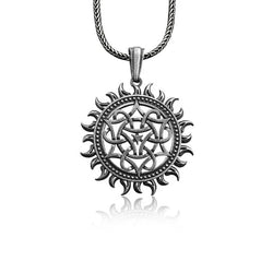 Pagan Nordic Sun Svarog God Necklace