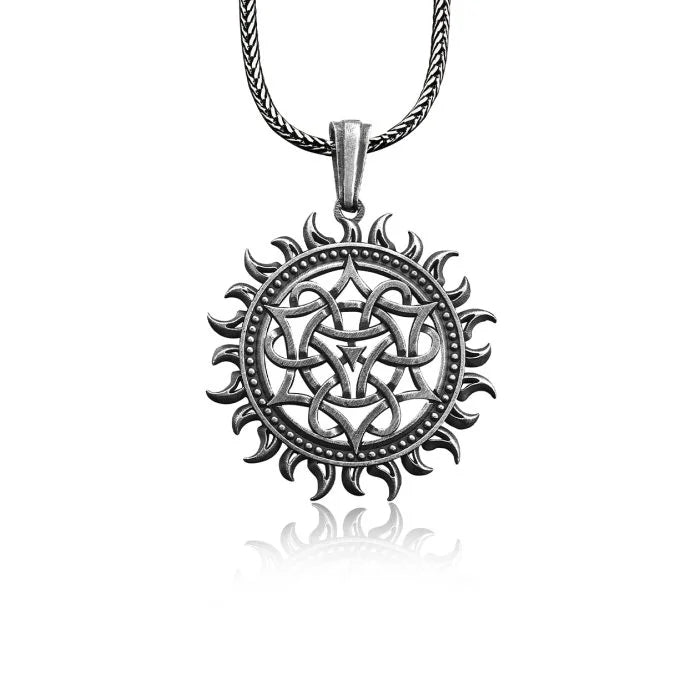 Pagan Nordic Sun Svarog God Necklace