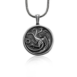 3D Headed Dragon Necklace