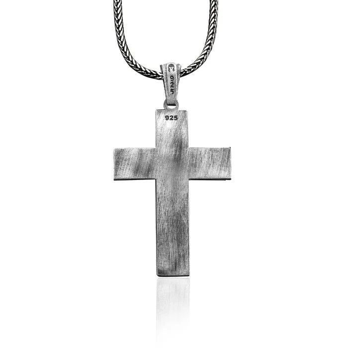 Inri Jesus Christ Crucifix Silver Necklace