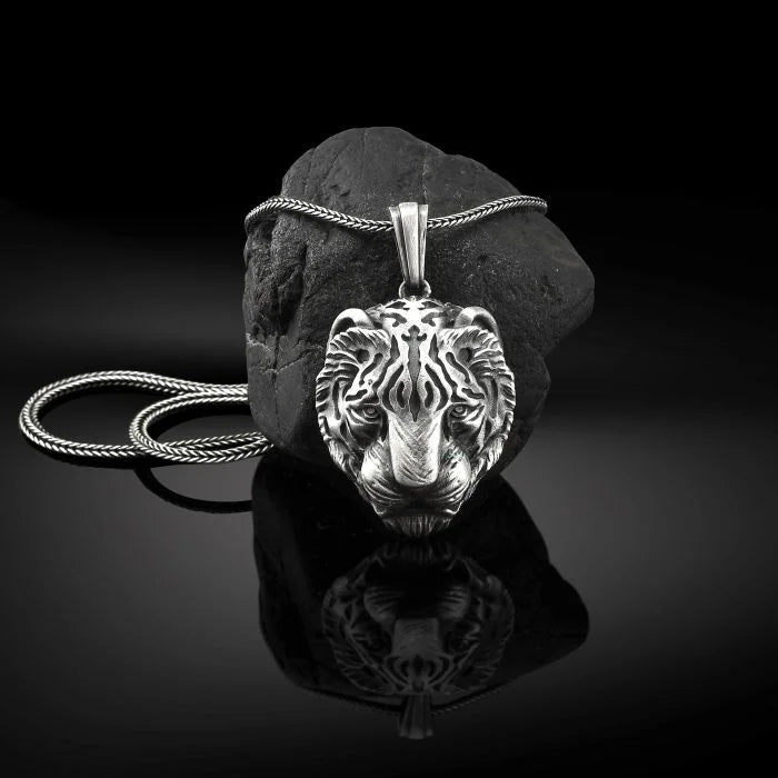 Wild Tiger Silver Necklace