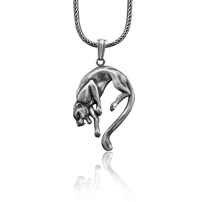 Wild Panther Silver Necklace