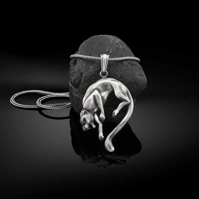Wild Panther Silver Necklace