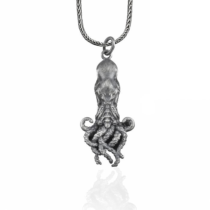 Octopus Sailor Silver Necklace