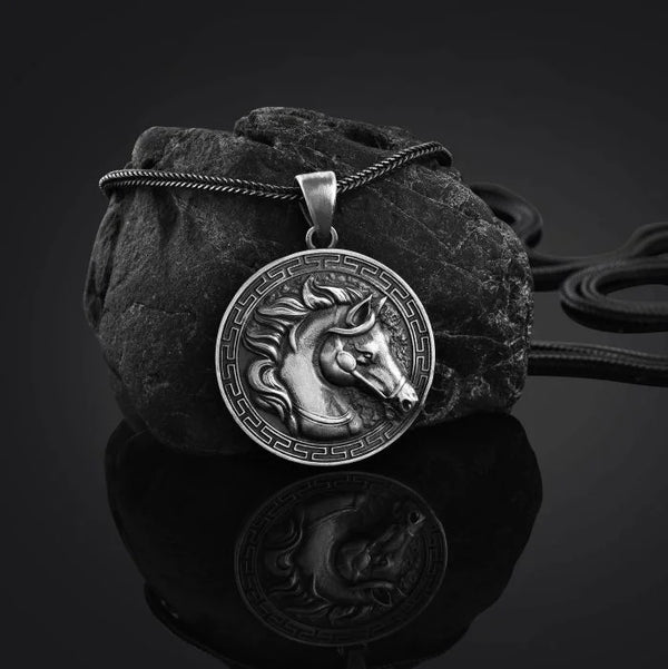 Horse Head Medallion Necklace