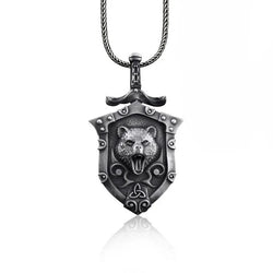 Sword & Bear Shield Necklace