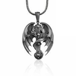 Dragon Encircled Cross Necklace