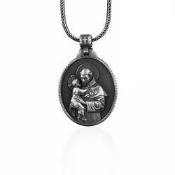 Saint Anthony of Padua Silver Necklace
