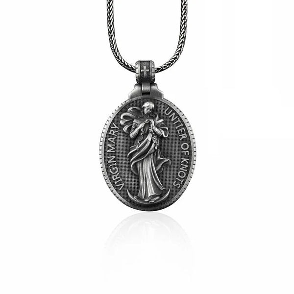 Virgin Mary Untier of Knots Necklace