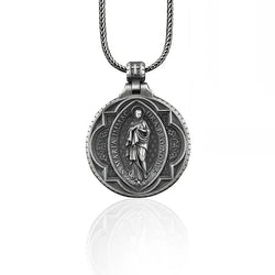 Immaculate Virgin Mary Silver Necklace