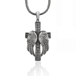 Celtic Winged Crucifix Necklace