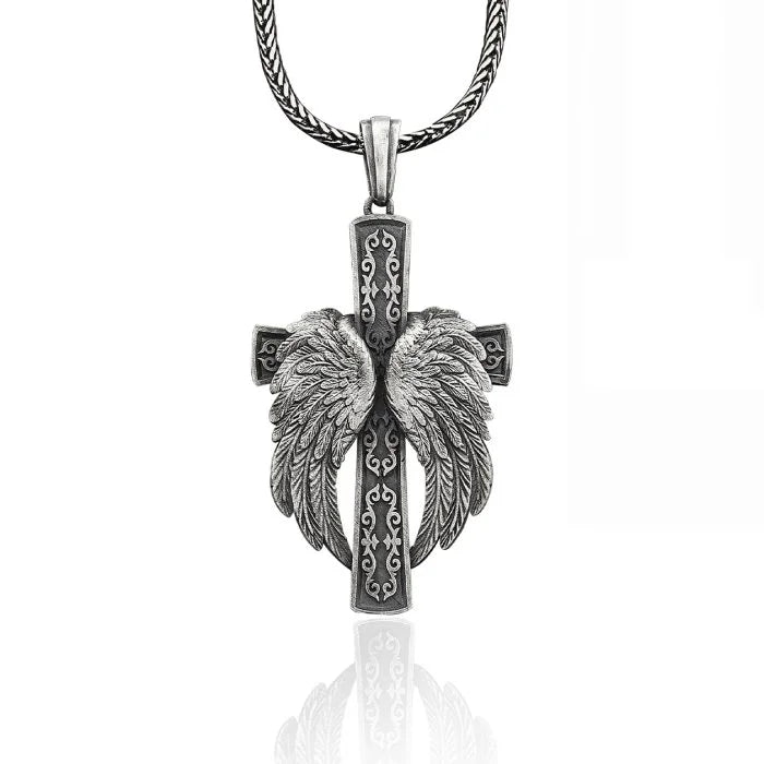 Celtic Winged Crucifix Necklace