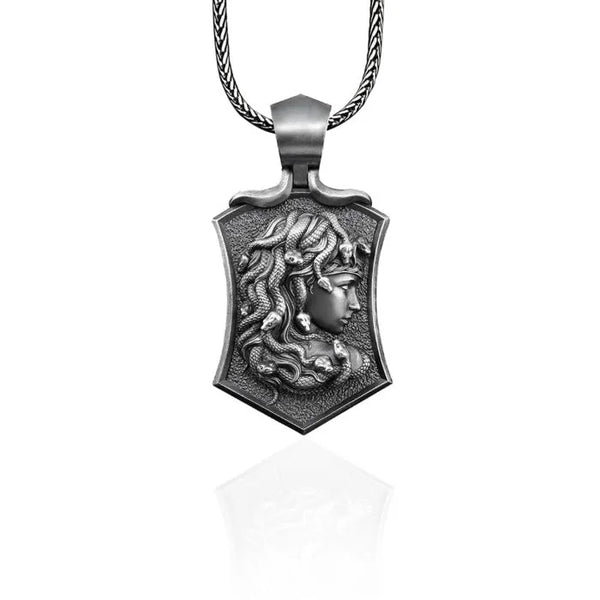 Medusa Shield Necklace