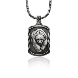 Viking Angry Bear Necklace