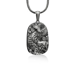 Dragon Fish Silver Necklace